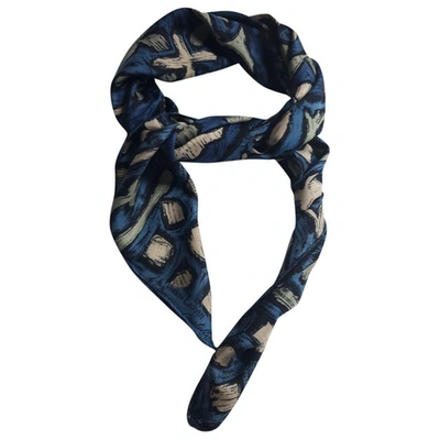 Pre-owned Lanvin Silk Handkerchief In Blue