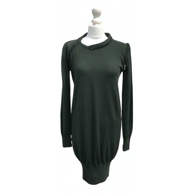 Pre-owned Calvin Klein Wool Dress In Green