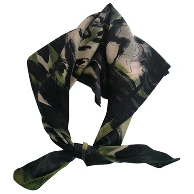 Pre-owned Lanvin Green Silk Scarf