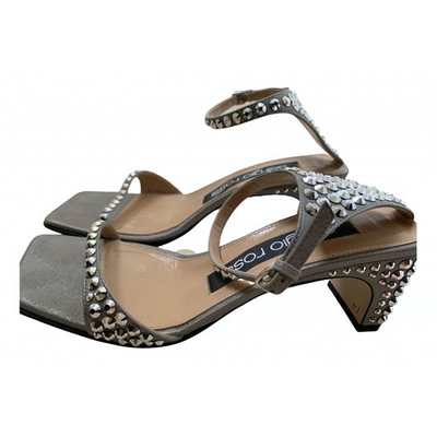 Pre-owned Sergio Rossi Sandal In Grey