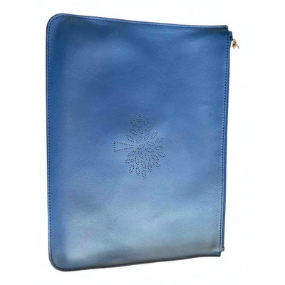 Pre-owned Mulberry Blossom Blue Leather Clutch Bag