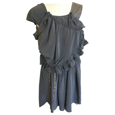 Pre-owned Isabel Marant Silk Mid-length Dress In Grey