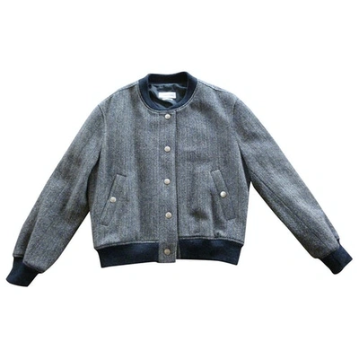 Pre-owned Isabel Marant Étoile Grey Tweed Leather Jacket
