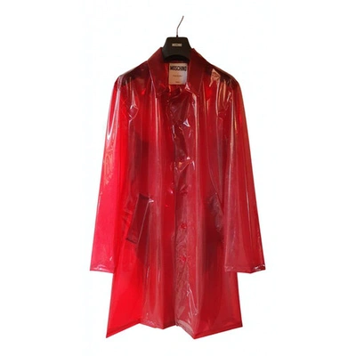 Pre-owned Moschino Coat In Red