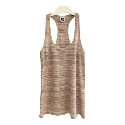 Pre-owned M Missoni Linen Vest In Pink