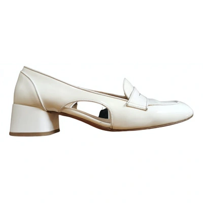 Pre-owned Fratelli Rossetti White Leather Flats