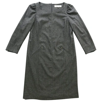 Pre-owned Gerard Darel Wool Mid-length Dress In Grey