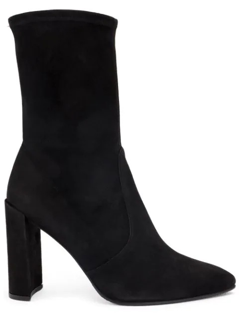 black pointed toe bootie