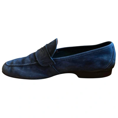 Pre-owned Fratelli Rossetti Flats In Navy