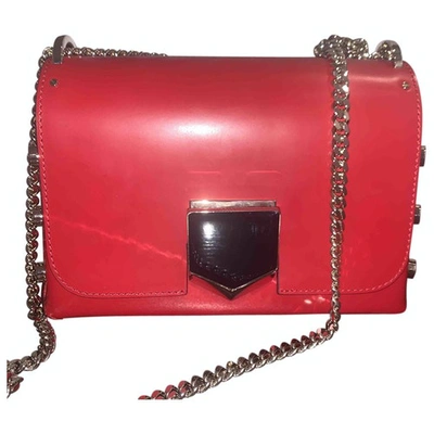 Pre-owned Jimmy Choo Lockett Leather Crossbody Bag In Red