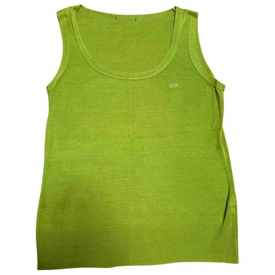 Pre-owned Escada Green Cotton Top