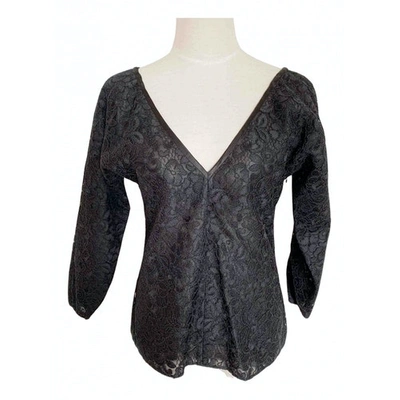 Pre-owned Rochas Black Polyester Top