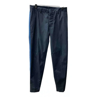 Pre-owned Lanvin Trousers In Blue