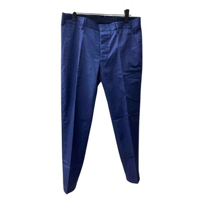 Pre-owned Lanvin Trousers In Blue