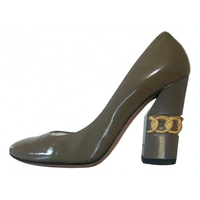 Pre-owned Casadei Patent Leather Heels In Brown