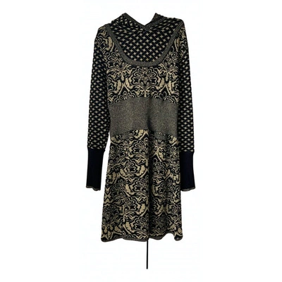 Pre-owned Matthew Williamson Wool Mid-length Dress In Gold
