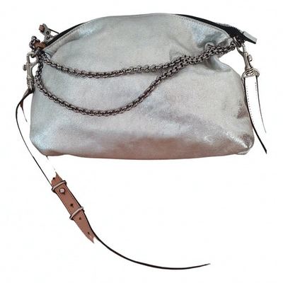 Pre-owned Barbara Bui Leather Crossbody Bag In Silver