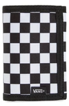 Vans Slipped Wallet In Black/white Checkerboard