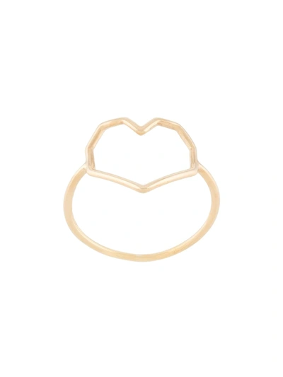 Aliita 9kt Yellow Gold Corazón Ring