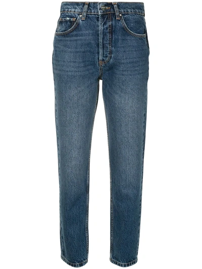 Anine Bing Sonya High-rise Straight Jeans In Nordic Blue