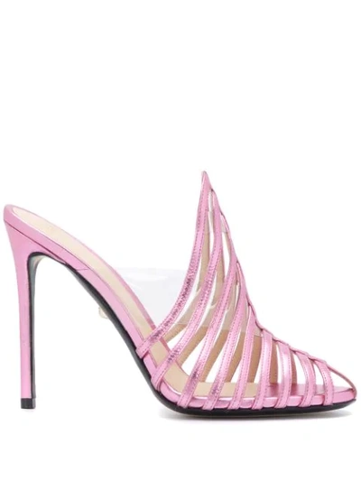 Alevì Alessandra Cut-out Sandals In Pink