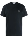 Stone Island Logo Patch Short-sleeve T-shirt In Black