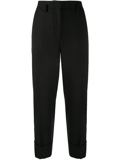 Antonelli High Waisted Pants W/lapel In Black