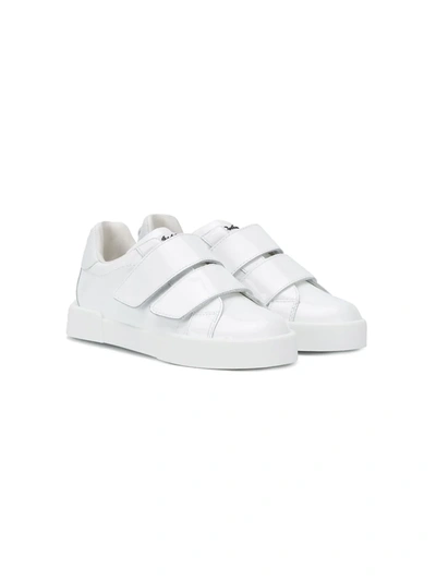 Dolce & Gabbana Kids' Lace-up Trainers In White