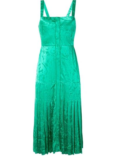 Alexis Oraina Sleeveless Jacquard Midi Dress In Green