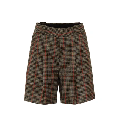 Blazé Milano Drum Beat Checked Wool-twill Suit Shorts In Multicolor