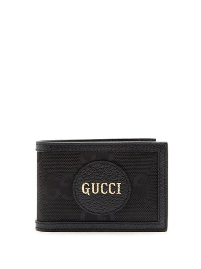 Gucci Logo-patch Small Gg-canvas Wallet In Black
