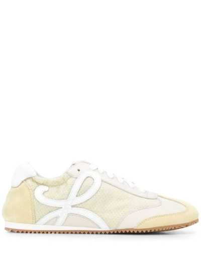 Loewe Ballet Runner Nylon And Suede Trainers In Yellow