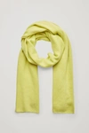 Cos Unisex Knitted Cashmere Scarf In Yellow