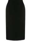 Eileen Fisher Washable Stretch Crepe Pencil Skirt In Black