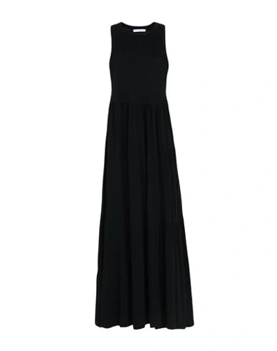 Ninety Percent Black Tiered Organic Cotton Midi Dress