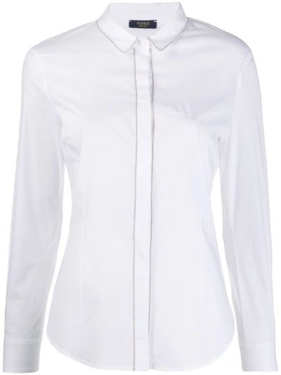Peserico Beaded Fitted Shirt In White