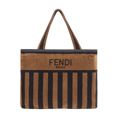 Fendi Towel Bag In Marron