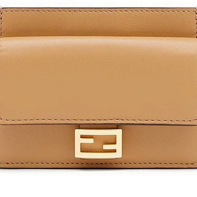 Fendi Card Holder In Beige