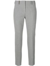 Peserico Cropped Cigarette Trousers In Grey