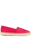 Kenzo Women's Tiger Embroidered Espadrille Flats In Pink