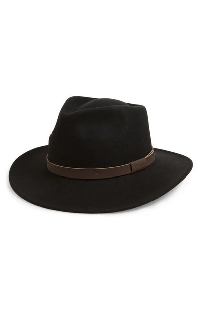 Barbour Black Crushable Bushman Hat In Nero