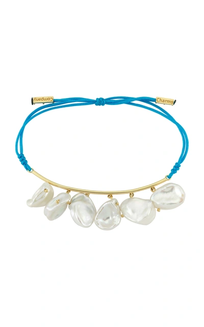 Charms Company Women's Pearls Of Joy 14k Yellow-gold String Bracelet In White