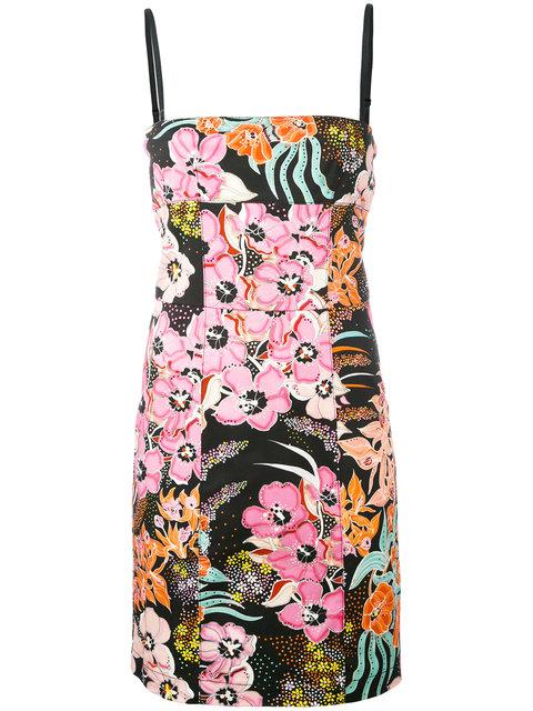 Just Cavalli Floral Print Mini Dress | ModeSens