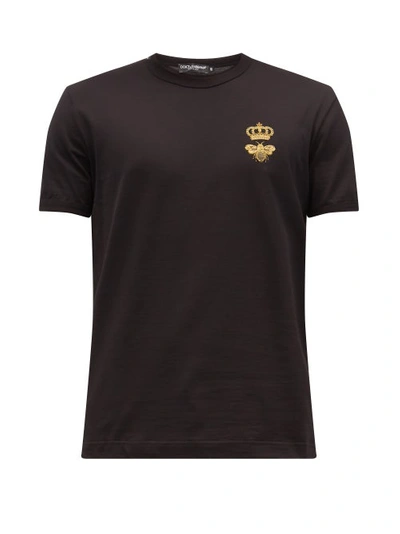 Dolce & Gabbana Decorative Inserts Crew-neck T-shirt In Nero