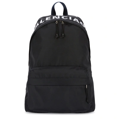 Balenciaga Black Logo Backpack