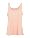 Obey Tank Top In Pink