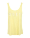 Obey Tank Top In Yellow
