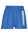 Obey Woman Shorts & Bermuda Shorts Bright Blue Size L Cotton
