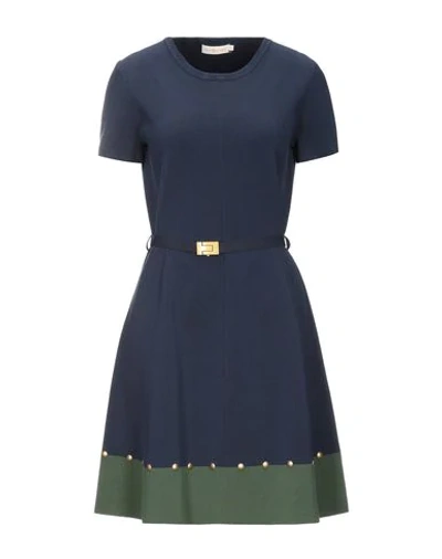 Tory Burch Short Dresses In Dark Blue