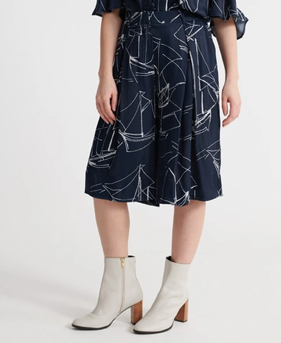 Superdry Edit Culottes In Navy
